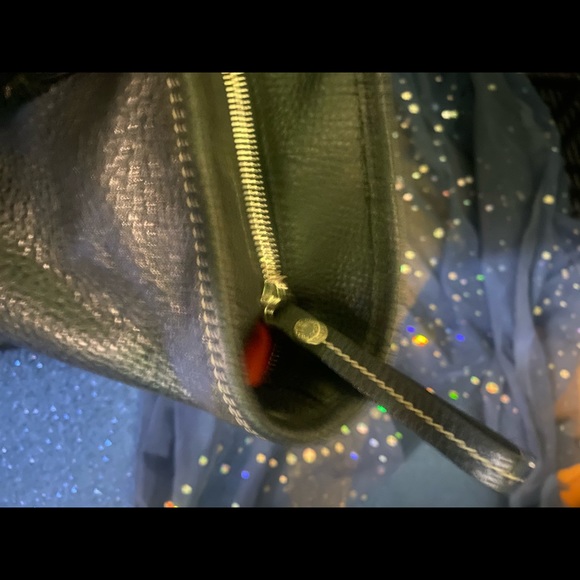 LONGCHAMP VTG BLK LEATHER GORG TOTE Bag LUX - Picture 7 of 13